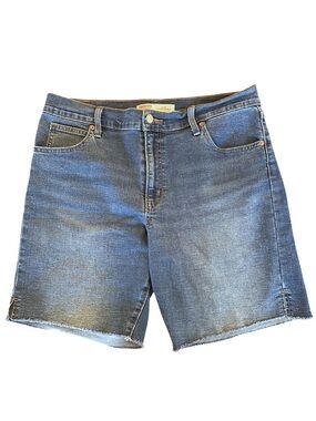 Signature by Levi Strauss Heritage High-Rise Bermuda Denim Jean Shorts - Size 12